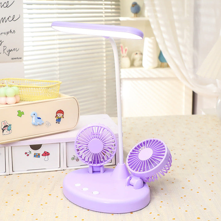 Women Multifunctional Table Fan with Integrated LED Lighting Kalsten