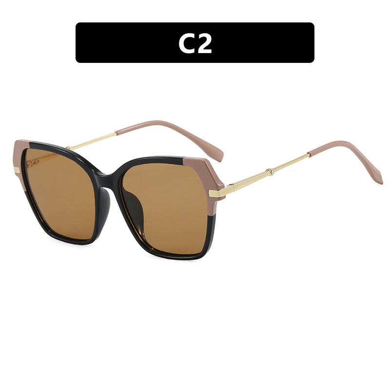 Ladies square sunglasses with elegant metal frame and protective UV filter Kalsten