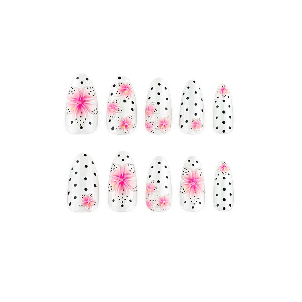 Premium Artificial Nails with 3D Flower Design Kalsten