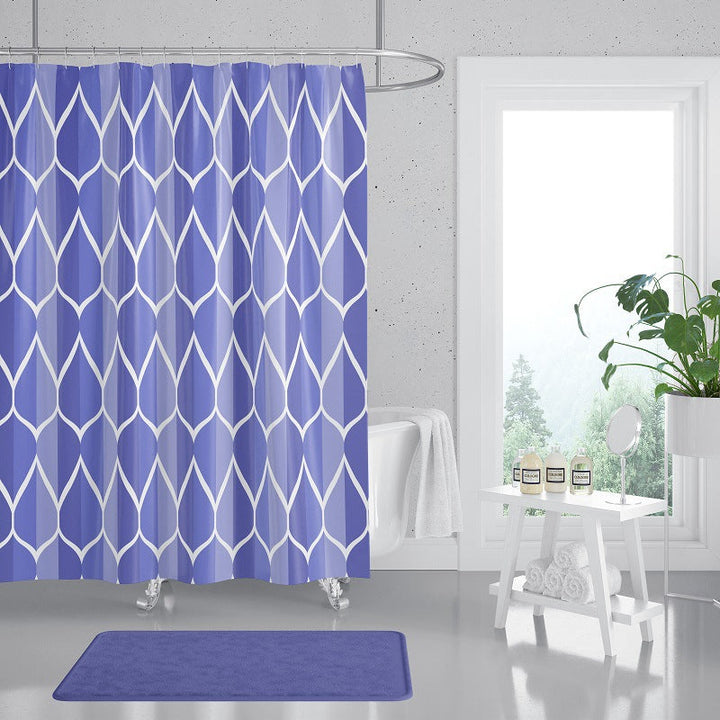 Women's Contemporary Diamond Pattern Shower Curtain Kalsten