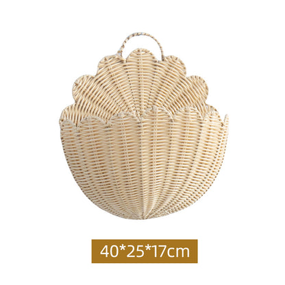 Handcrafted Basket in Shell Design Acalora