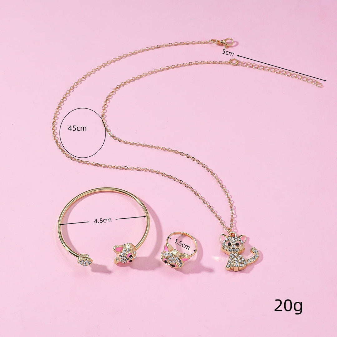 Playful Cat Jewelry Set Kalsten