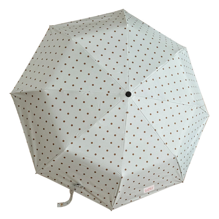 Women's Folding Umbrella with Practical Button Mechanism and Stylish Polka Dot Design Kalsten