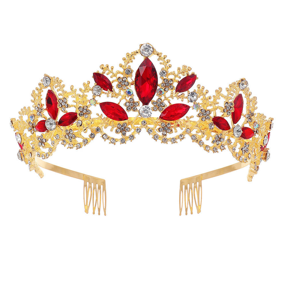 Ladies Glamorous Tiara with Sparkling Crystal Decorations Kalsten