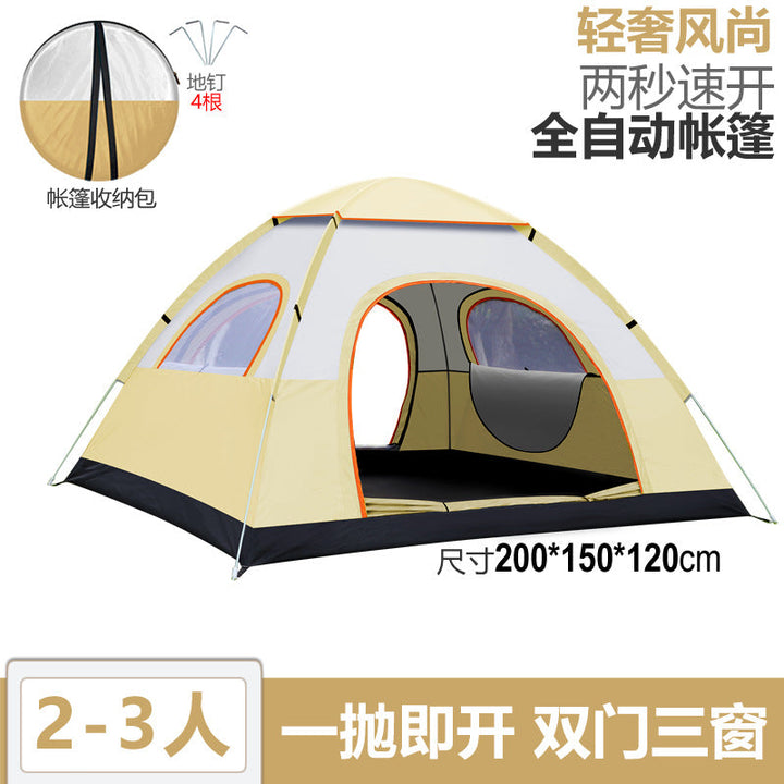 Pop-Up Tent with Double Entrance Design and Ventilation Windows Kalsten
