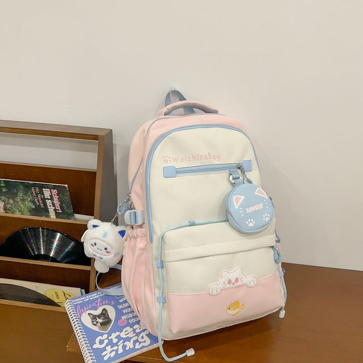 Playful Cat-Design School Backpack