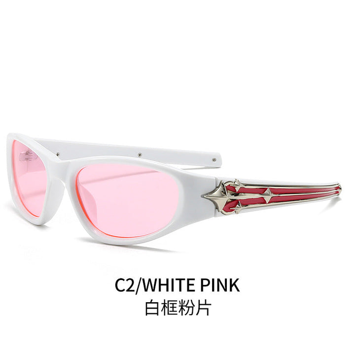 Women's sporty sunglasses in a modern design with a stylish metal frame Kalsten