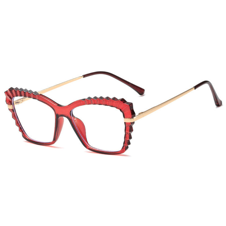 Women oversized glasses with unique wave edge design Kalsten