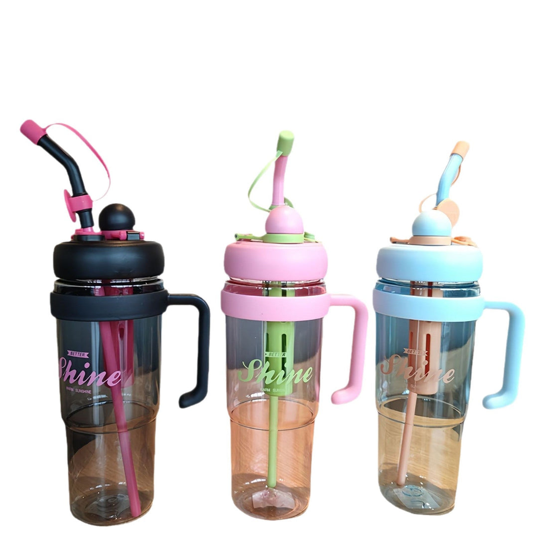 Women's practical drinking bottle with integrated straw Kalsten