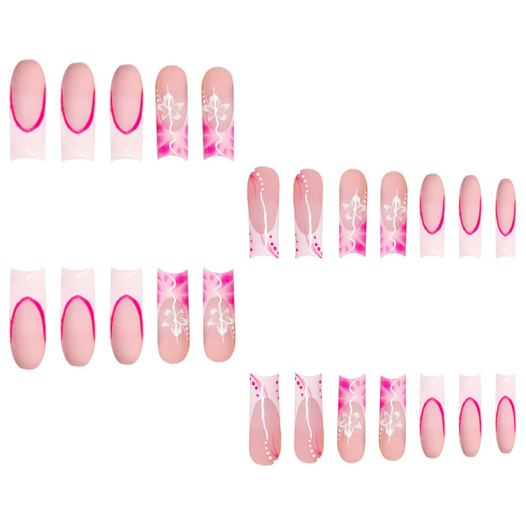 Artistic Floral Stiletto Press-On Nails Kalsten