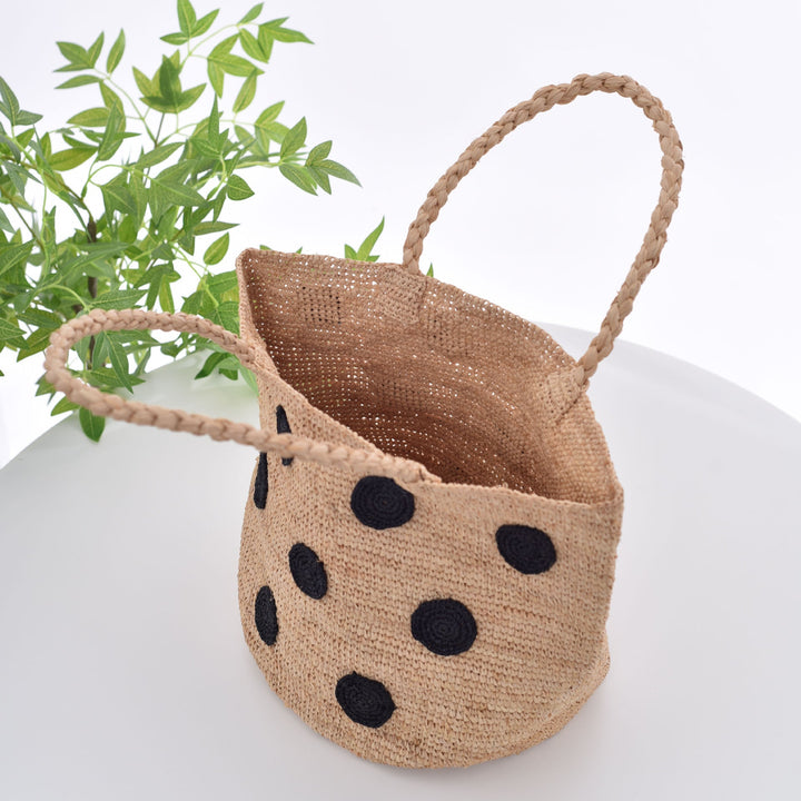 Handcrafted tote bag with colored appliques Kalsten