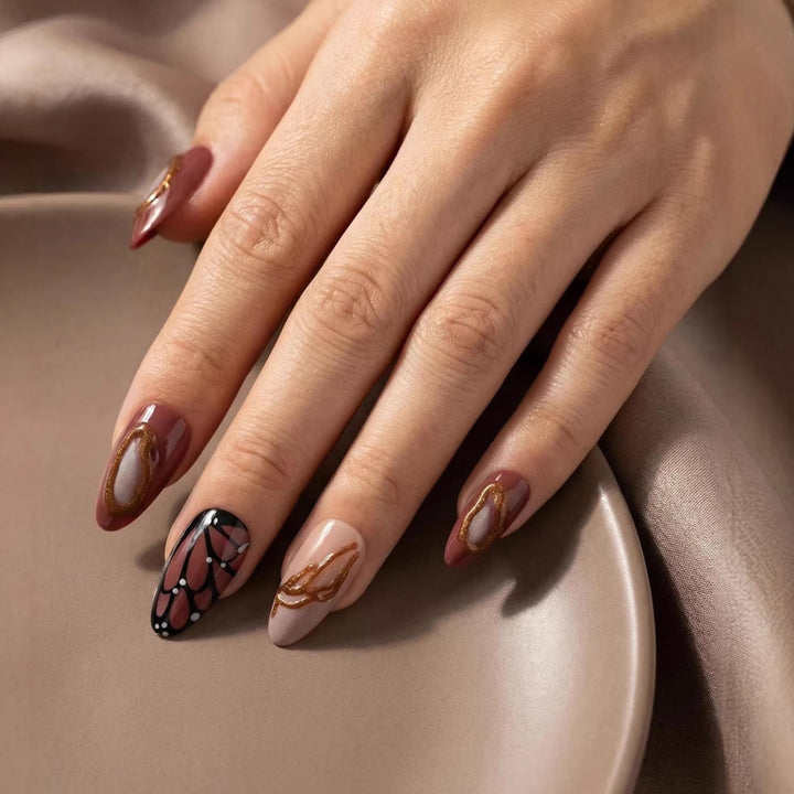 Artistic Textured Press-On Nail Designs Kalsten