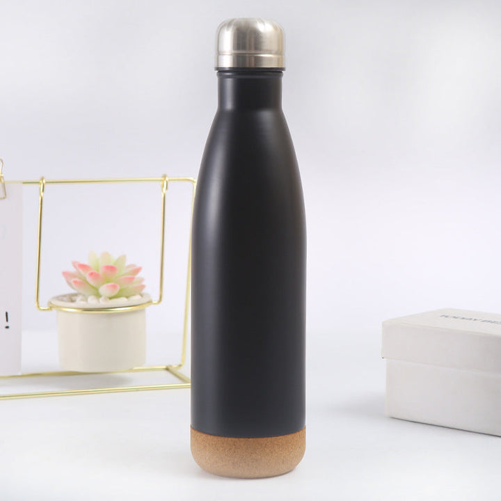 Ladies stylish stainless steel insulated bottle with cork bottom Kalsten