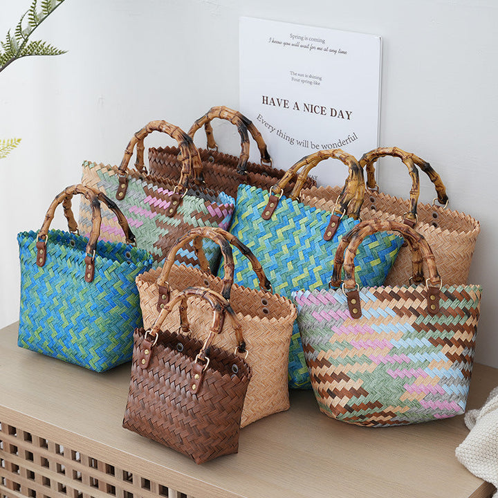 Handbag Made of Woven Bast Kalsten