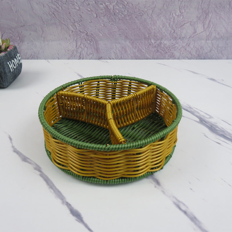 Ladies Oval Organizer Basket with Separate Compartments Kalsten
