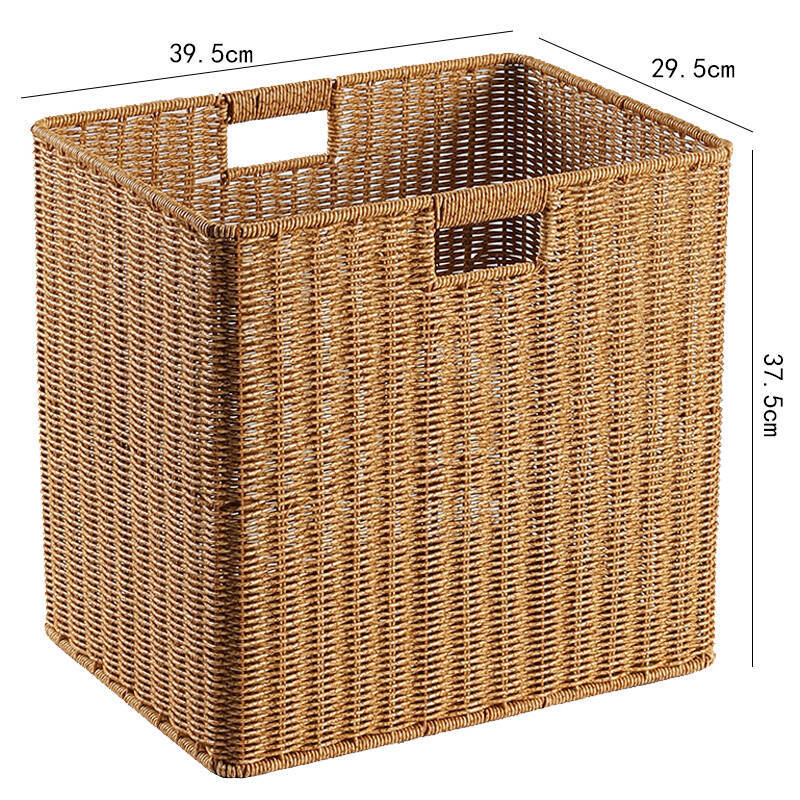Handcrafted Rectangular Wicker Storage Bin Kalsten
