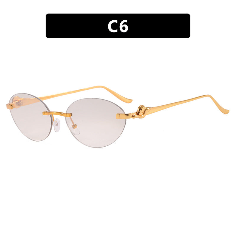 Women's round sunglasses with elegant, semi-transparent frame and fashionable details Kalsten