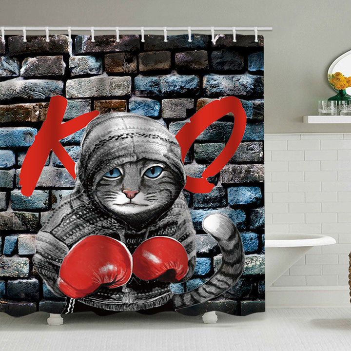 Artistic Dog Illustration Shower Curtain Kalsten
