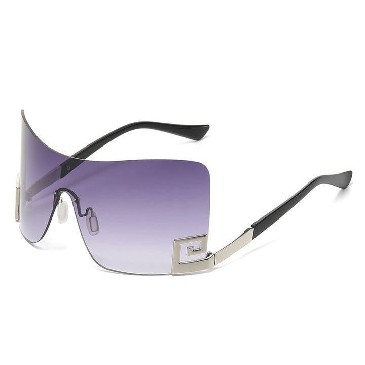 Women's Oversized Shield Sunglasses with Extravagant Design Kalsten