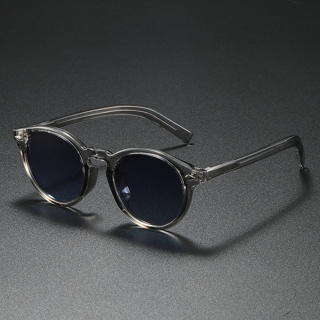 Ladies Round Sunglasses with Transparent Frame and Reflective Lenses Kalsten