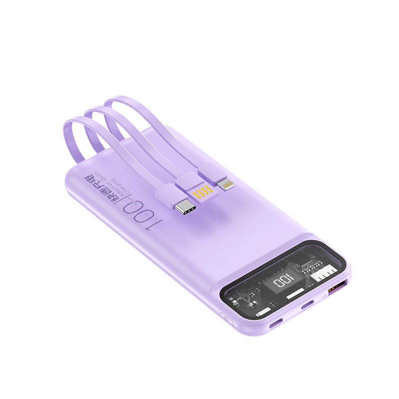 Portable power bank with multifunctional cable system and digital display Kalsten
