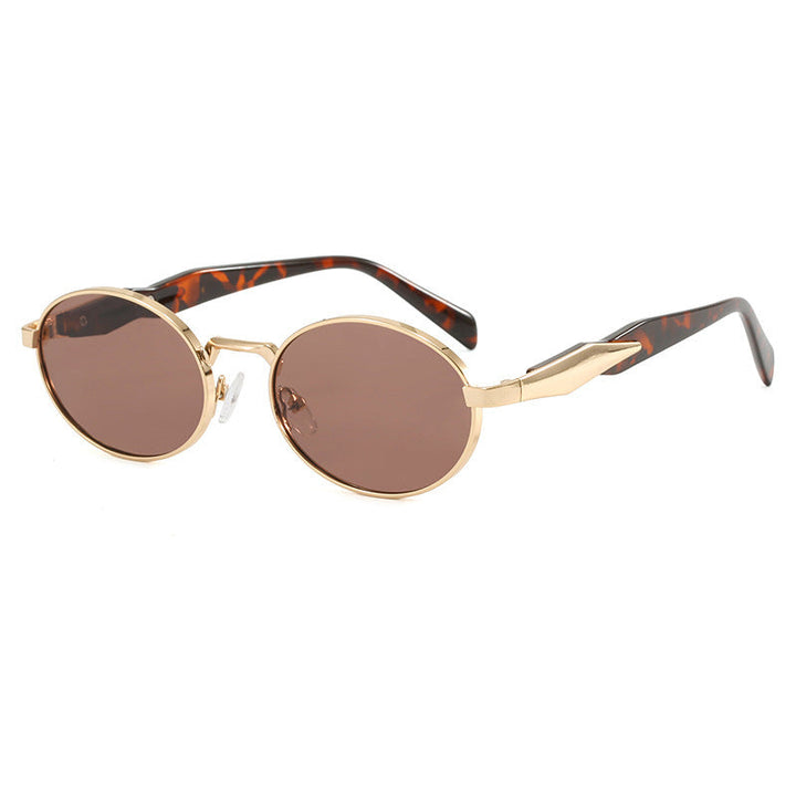 Women's designer sunglasses with high-quality round frame and protective UV filter Kalsten