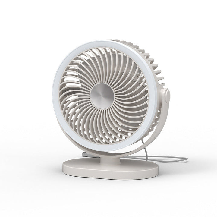 Ladies portable table fan with LED ring lighting Kalsten