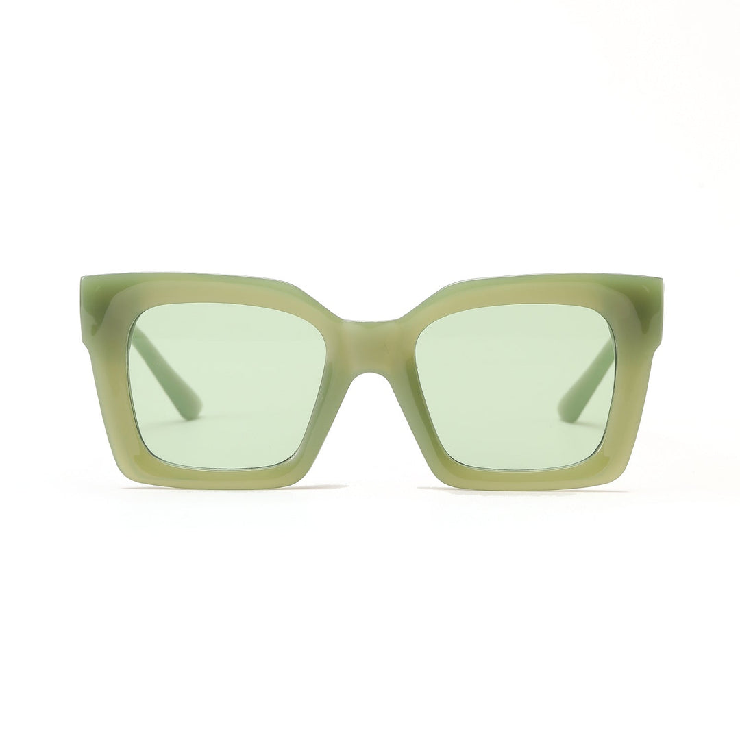 Women's trendy square sunglasses with transparent frame Kalsten