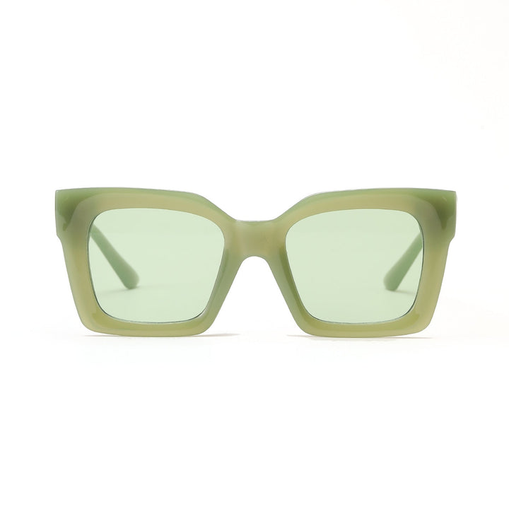 Women's trendy square sunglasses with transparent frame Kalsten