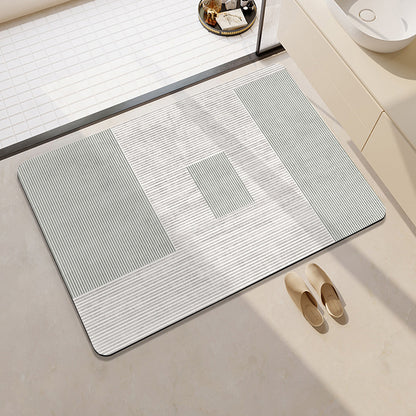 Geometric Pattern Soft Bath Mat Acalora