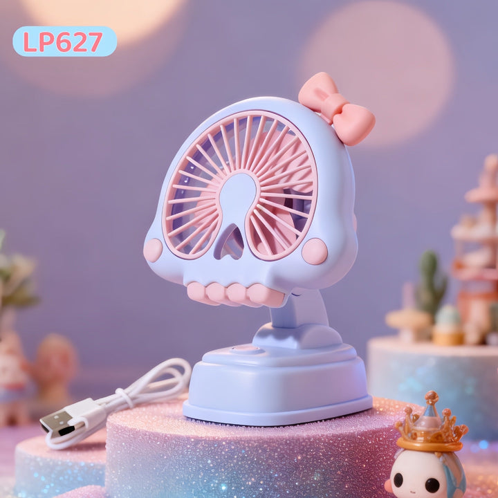 Women's Mini Table Fan in Creative Skull Design Kalsten