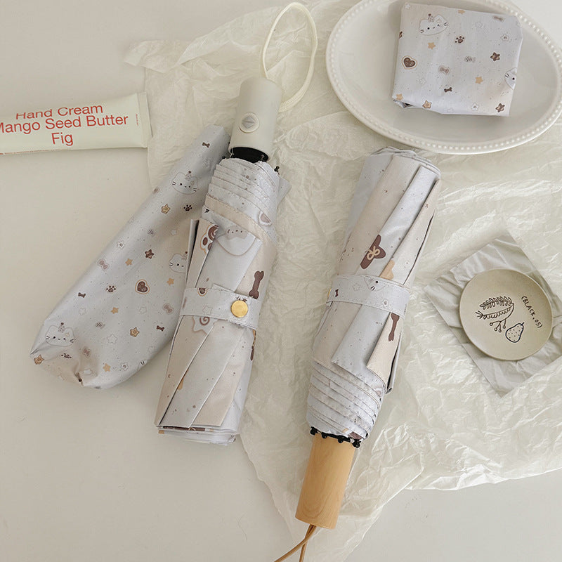 Women's Compact Umbrella with Charming Animal Design Kalsten