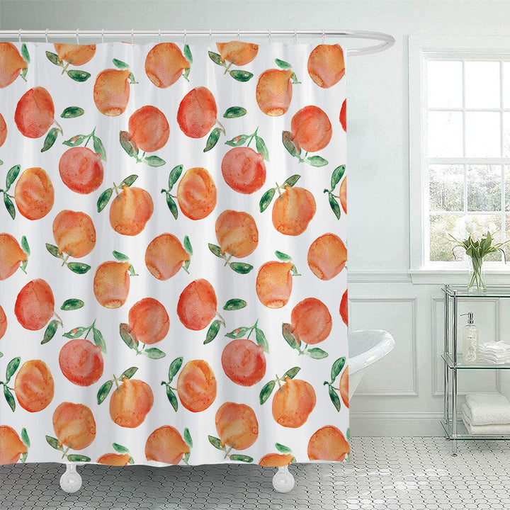 Colorful Citrus Print Shower Curtain Kalsten