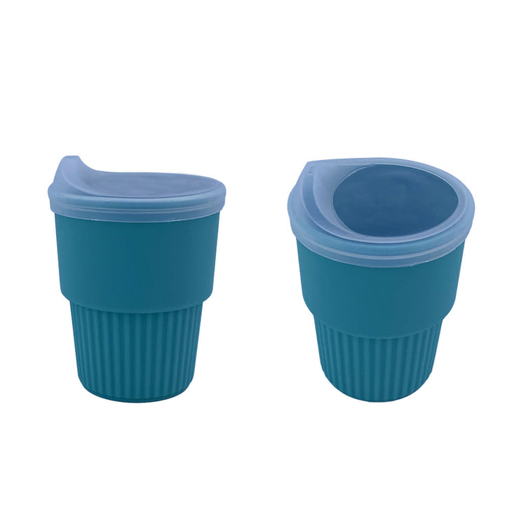 Unisex reusable silicone cup with lid and straw Kalsten