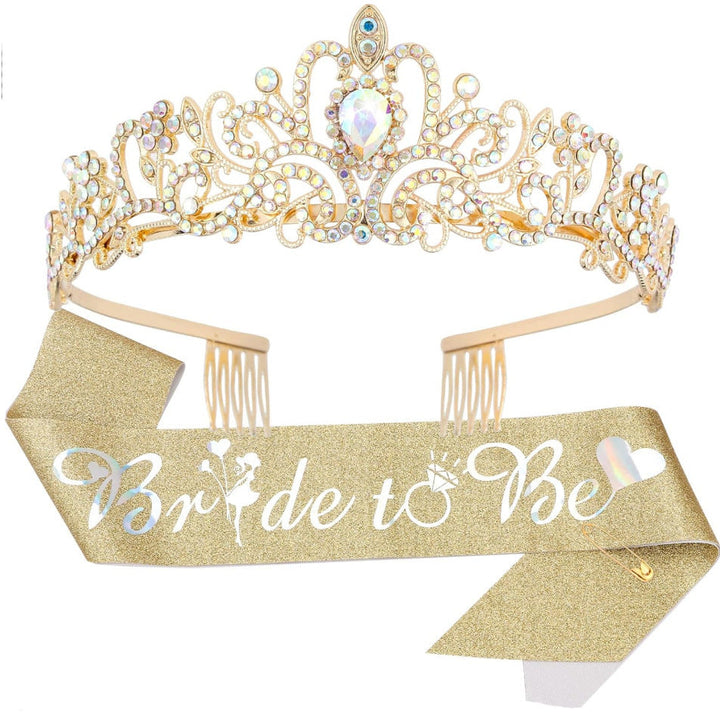 Women Elegant Tiara with Personalized Sash Kalsten