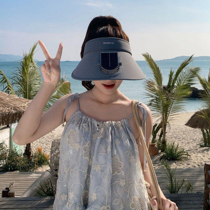 Adjustable sun visor for with integrated smartphone holder and UV protection Kalsten