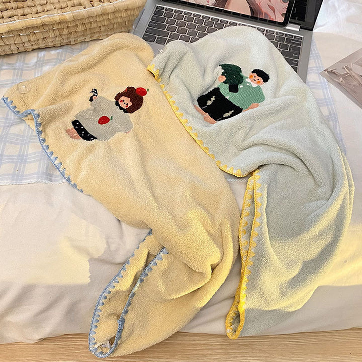 Cozy sauna blanket with playful design Kalsten