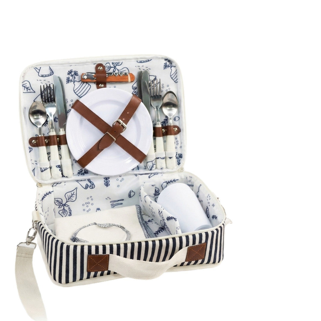 Ladies Picnic Basket with Complete Dish Set and Sturdy Storage Compartments Kalsten