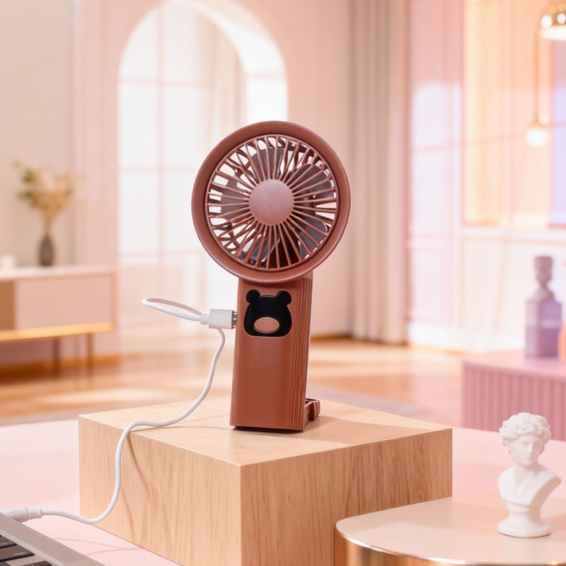 Women Portable Hand Fan with Cute Bear Design Kalsten 1781628530
