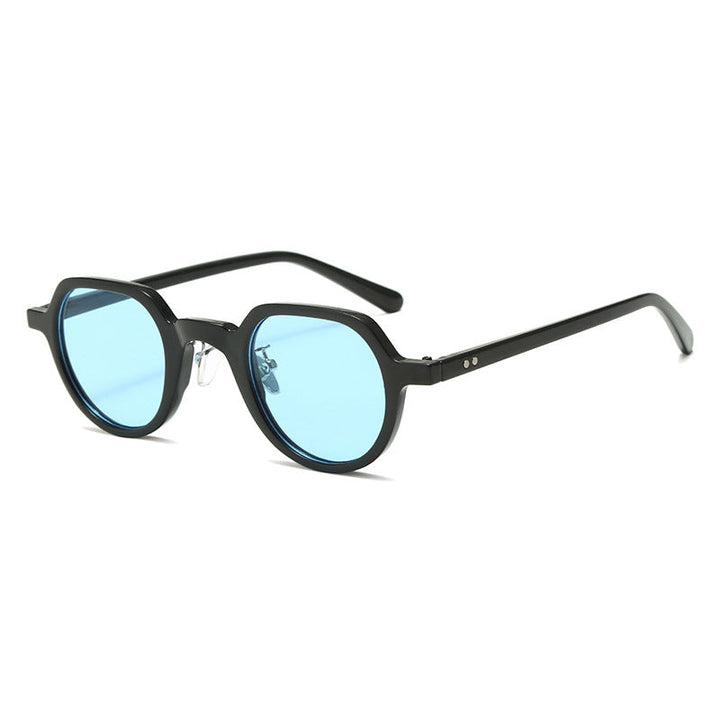 Women's round sunglasses with modern plastic frame and UV protection Kalsten