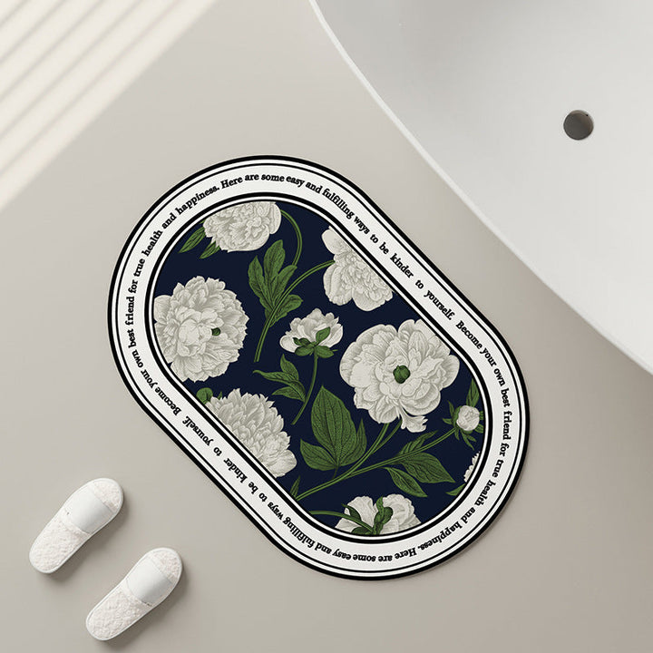 Floral Patterned Bath Mat Kalsten