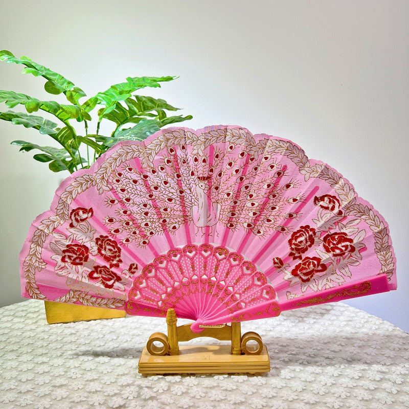 Women Folding Hand Fan with Elegant Embroidery Kalsten