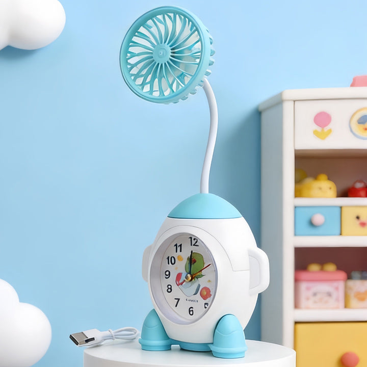 Women Multifunctional Table Clock with Fan Kalsten