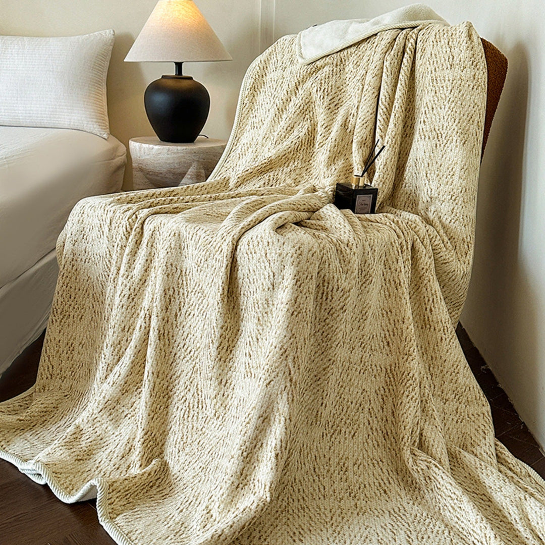 Textured Knit Fleece Blanket Kalsten