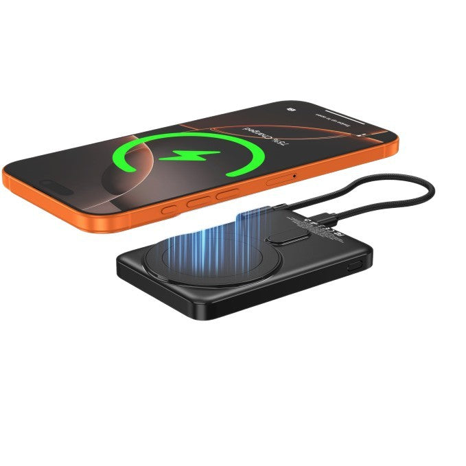Portable power bank with integrated wireless charger and digital display Kalsten