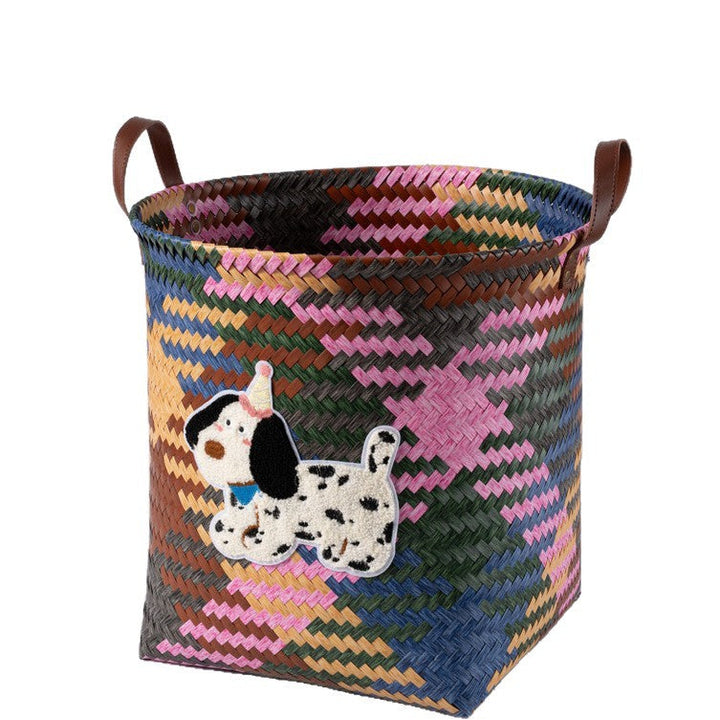 Handcrafted basket with animal pattern Kalsten