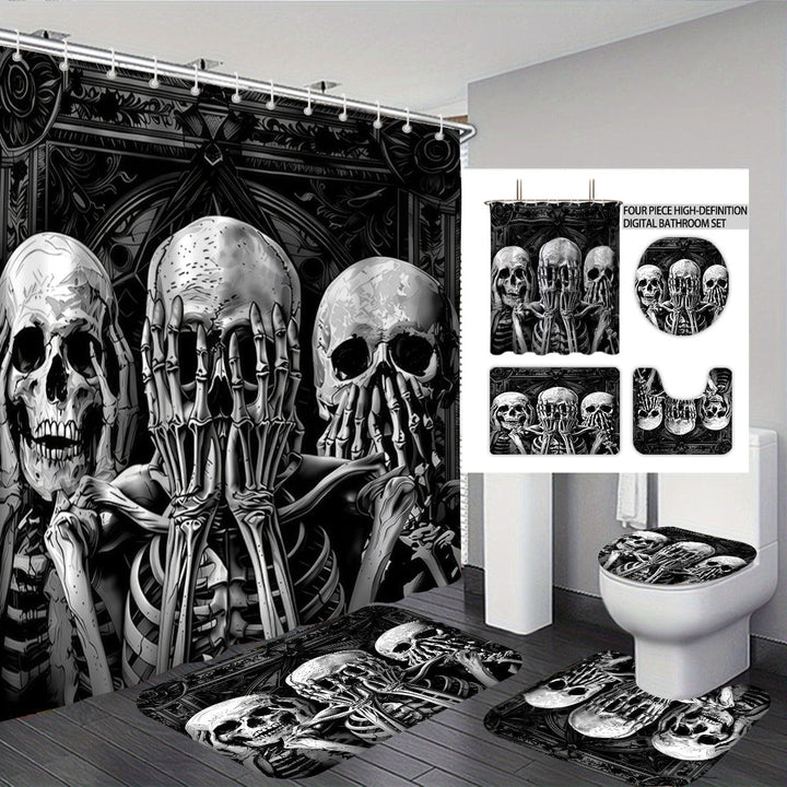 Artistic Skull Themed Bathroom Set Kalsten