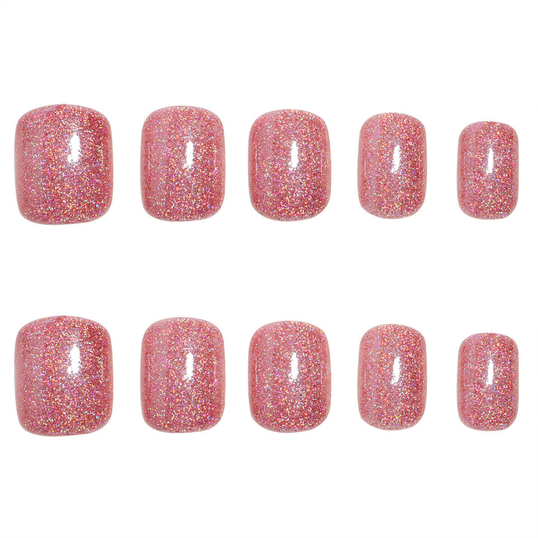 Glittery Press-On Toenail Set Kalsten