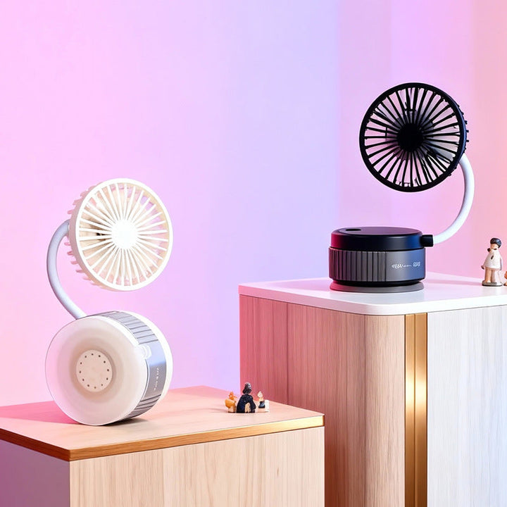 Ladies portable table fan with flexible adjustable tilt mechanism and powerful air circulation Kalsten
