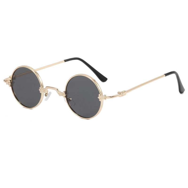 Ladies fashionable round glasses with high-quality metal frame and flexible temples Kalsten